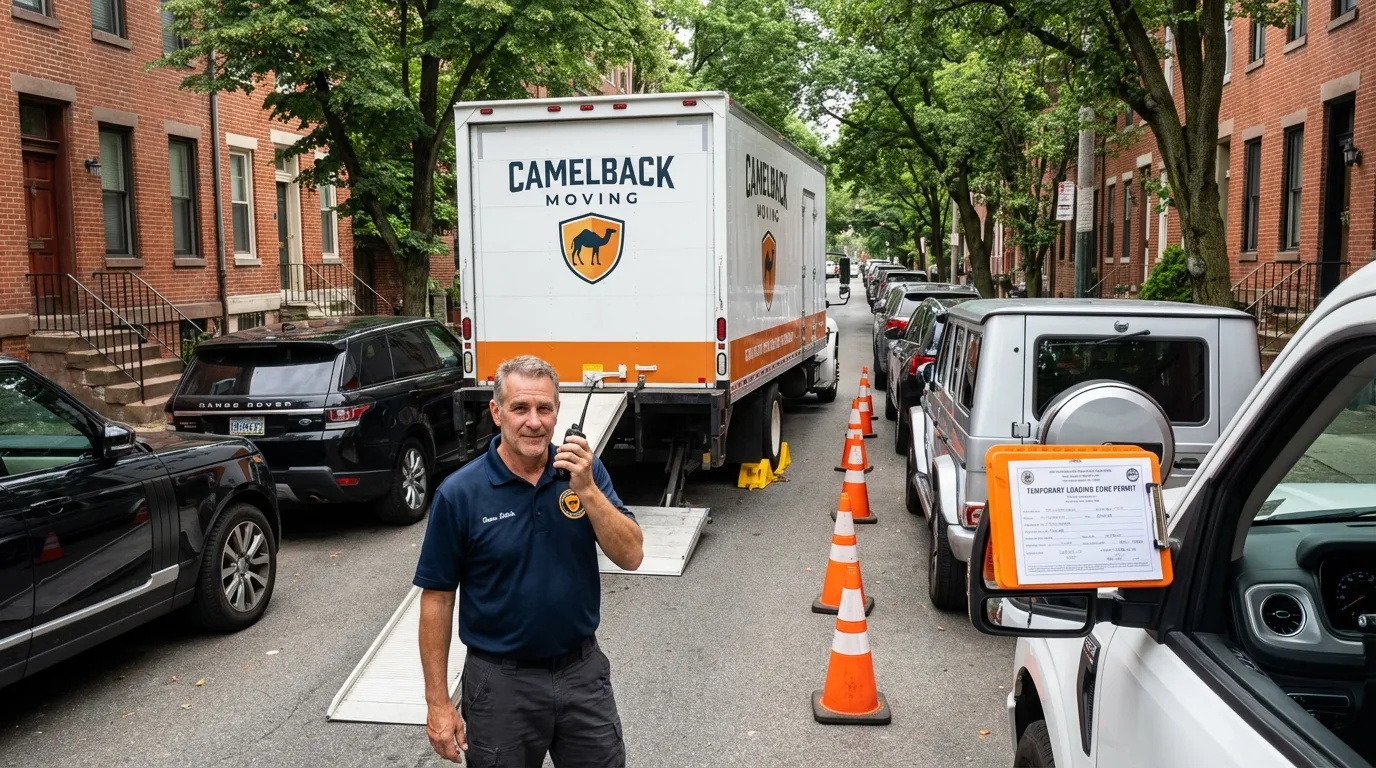 City street loading permit setup in Islip, NY
